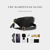 Hampstead Luxe Leather Sling Bag - Chocolate Brown - JLR London