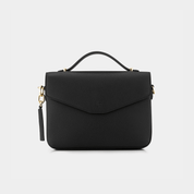Kensington Luxe Leather Top Handle Bag - Black - JLR London
