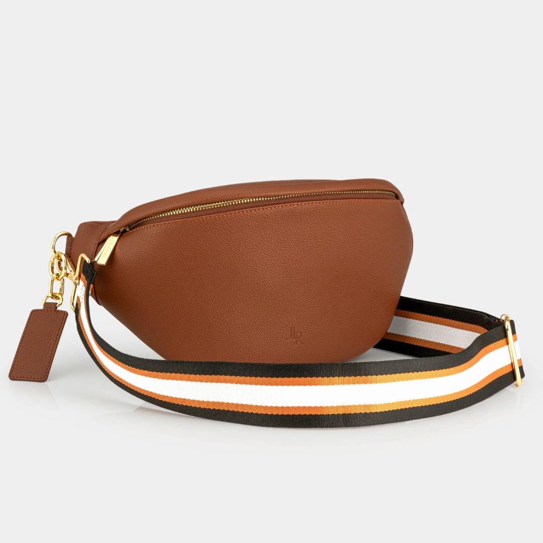 Hampstead Luxe Leather Sling Bag - Tan - JLR London