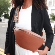 Hampstead Luxe Leather Sling Bag - Tan - JLR London