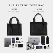 Mini Taylor Luxe Leather Tote Bag - Tan - JLR London