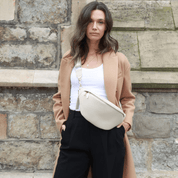 Hampstead Luxe Leather Sling Bag - Ecru - JLR London