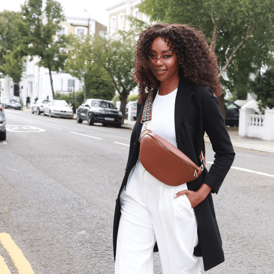 Hampstead Luxe Leather Sling Bag - Tan - JLR London