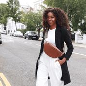 Hampstead Luxe Leather Sling Bag - Tan - JLR London