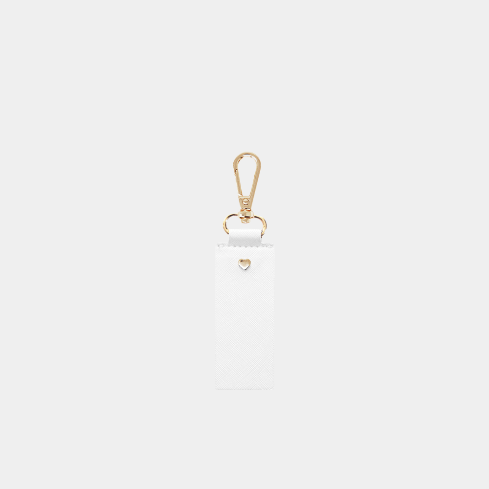 White Archie Rectangle Keyring - Johnny Loves Rosie - JLR London