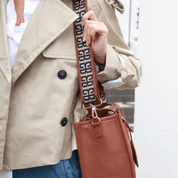 Mini Taylor Luxe Leather Tote Bag - Tan - JLR London