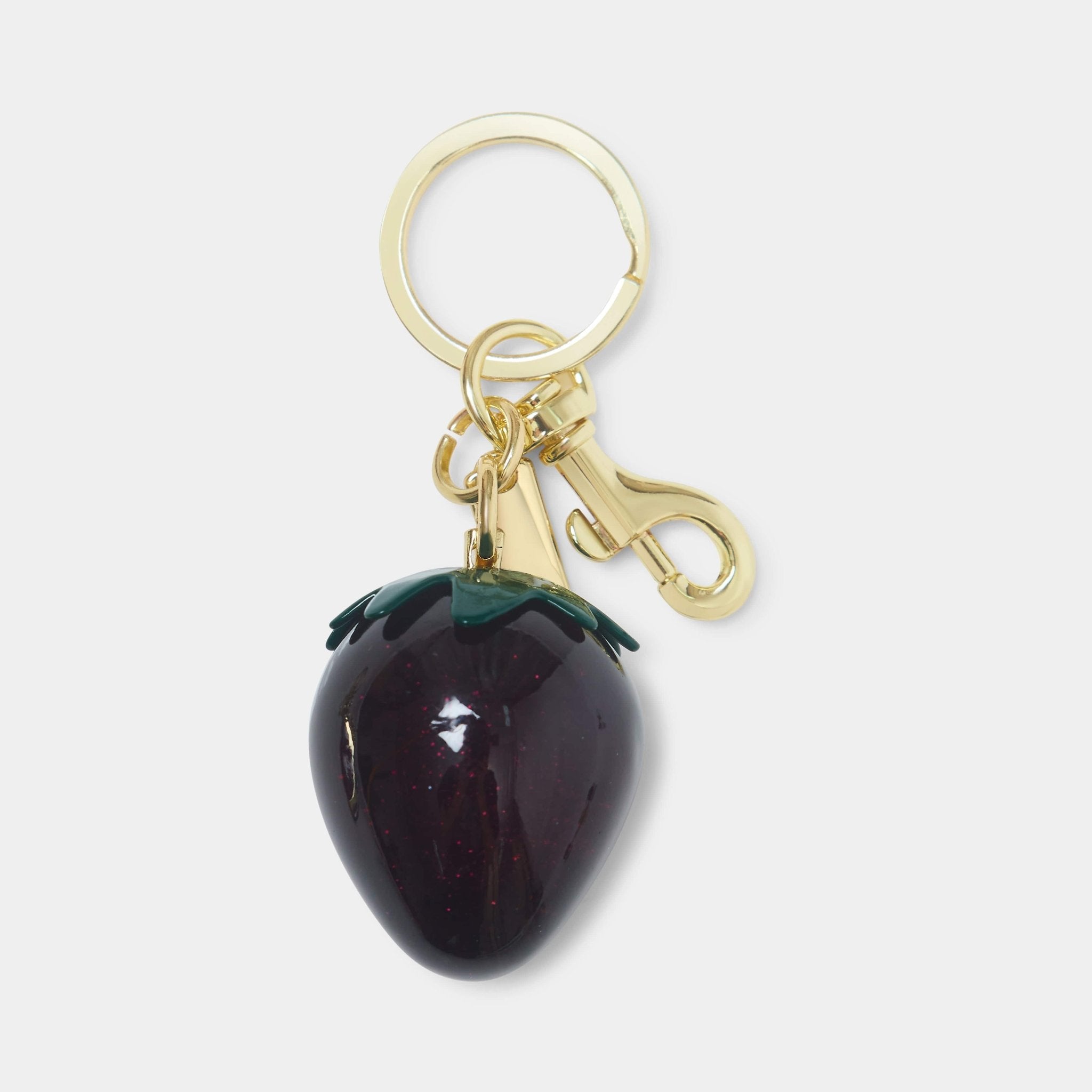 Deep Black Luxury Fruit keyring - JLR London