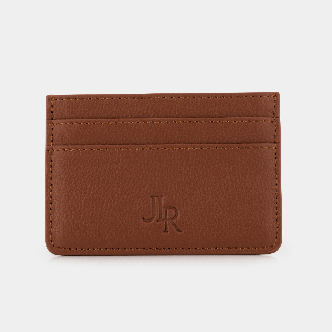 The JLR Luxe Leather Cardholder - Tan - JLR London