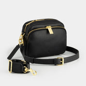 Chelsea Midi Crossbody Luxe Leather Bag - Black - JLR London