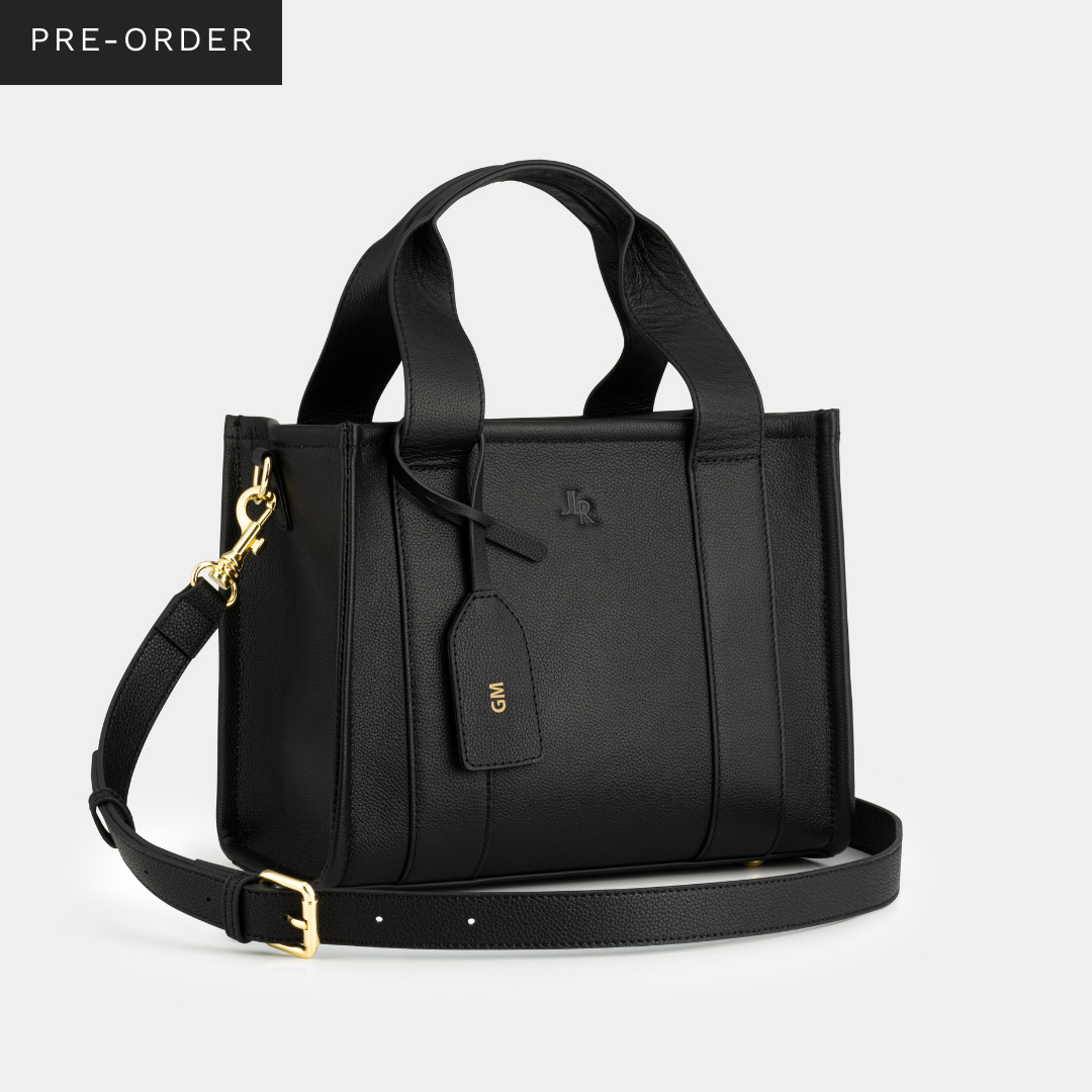 Mini Taylor luxe leather Tote bag Black