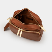 Chelsea Maxi Crossbody Luxe Leather Bag - Tan - JLR London
