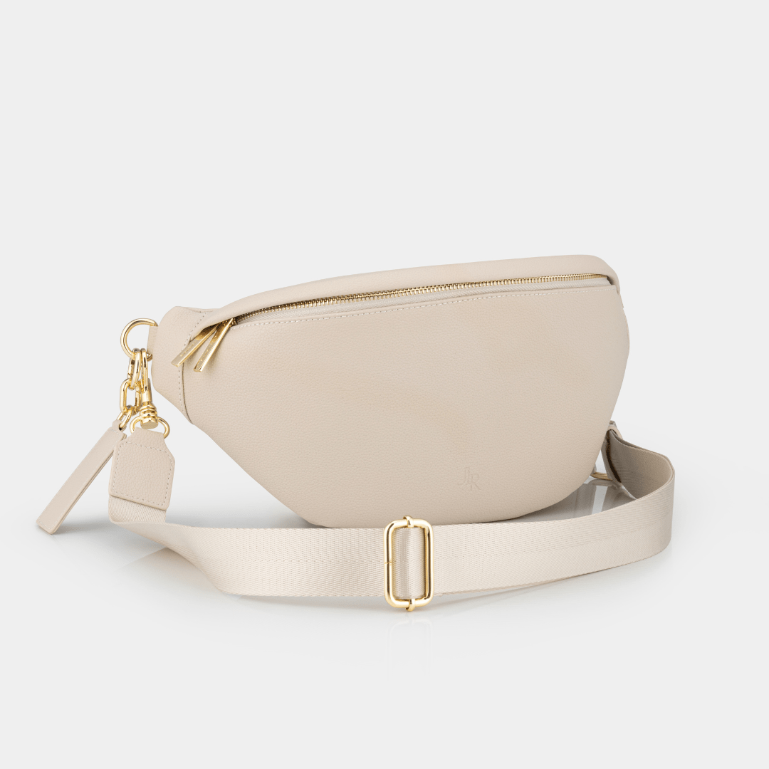 Hampstead Luxe Leather Sling Bag - Ecru - JLR London