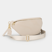 Hampstead Luxe Leather Sling Bag - Ecru - JLR London