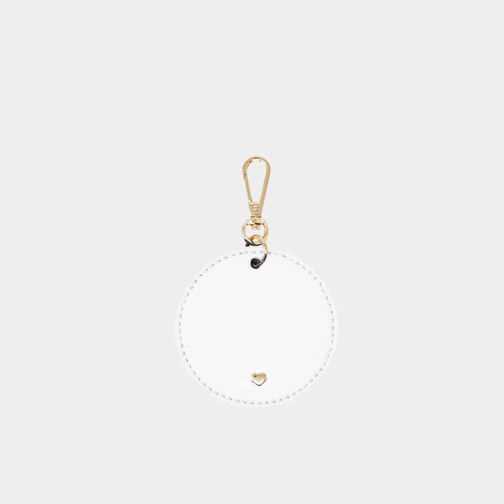 White Circle Keyring - Johnny Loves Rosie - JLR London