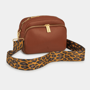 Chelsea Midi Crossbody Luxe Leather Bag Tan - JLR London