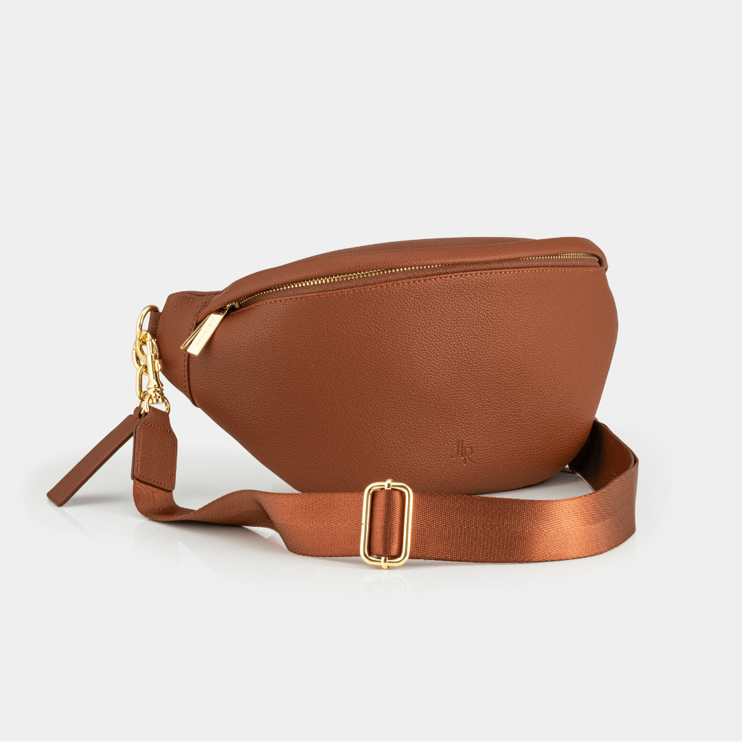 Hampstead Luxe Leather Sling Bag - Tan - JLR London
