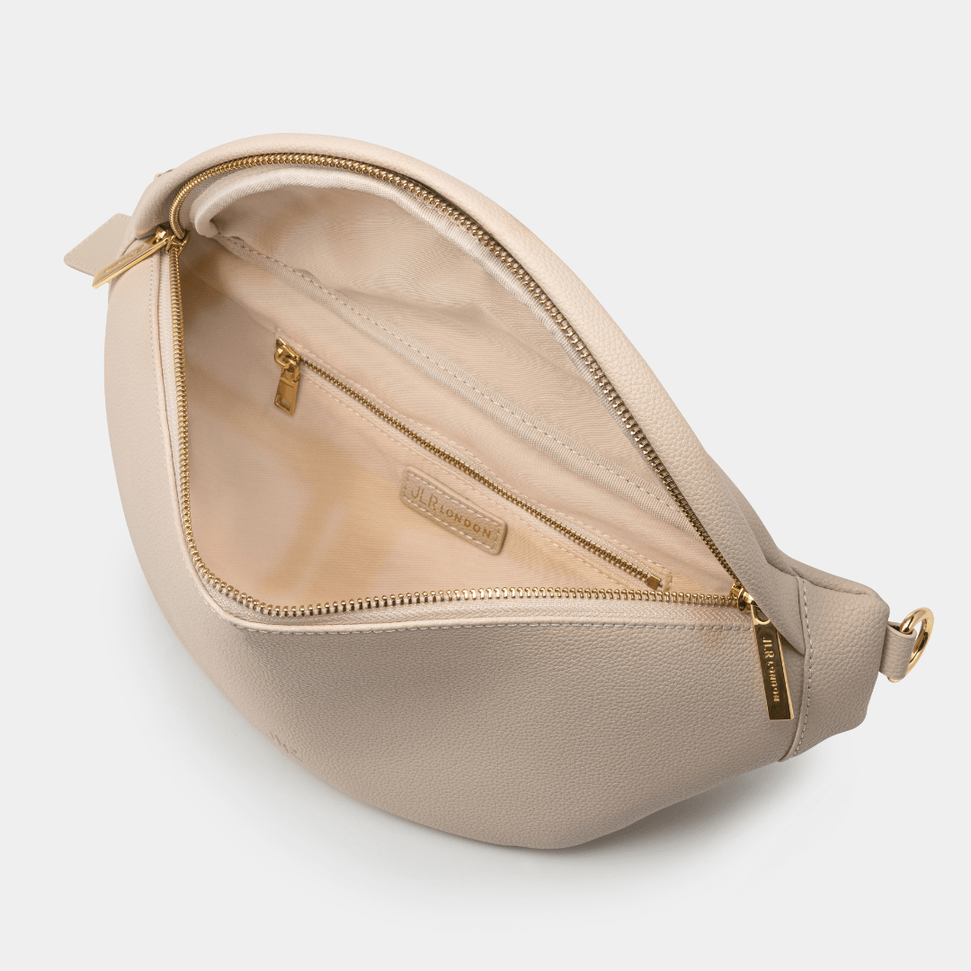 Hampstead Luxe Leather Sling Bag - Ecru - JLR London