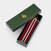 Monty Burgundy Stripe Strap - JLR London