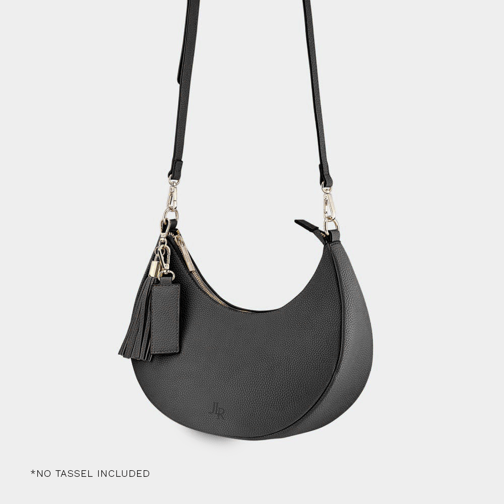 Black Rudy Midi Half Moon Bag