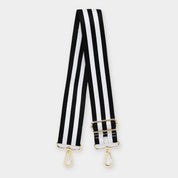 Luxe Black Fisher Stripe Strap - JLR London