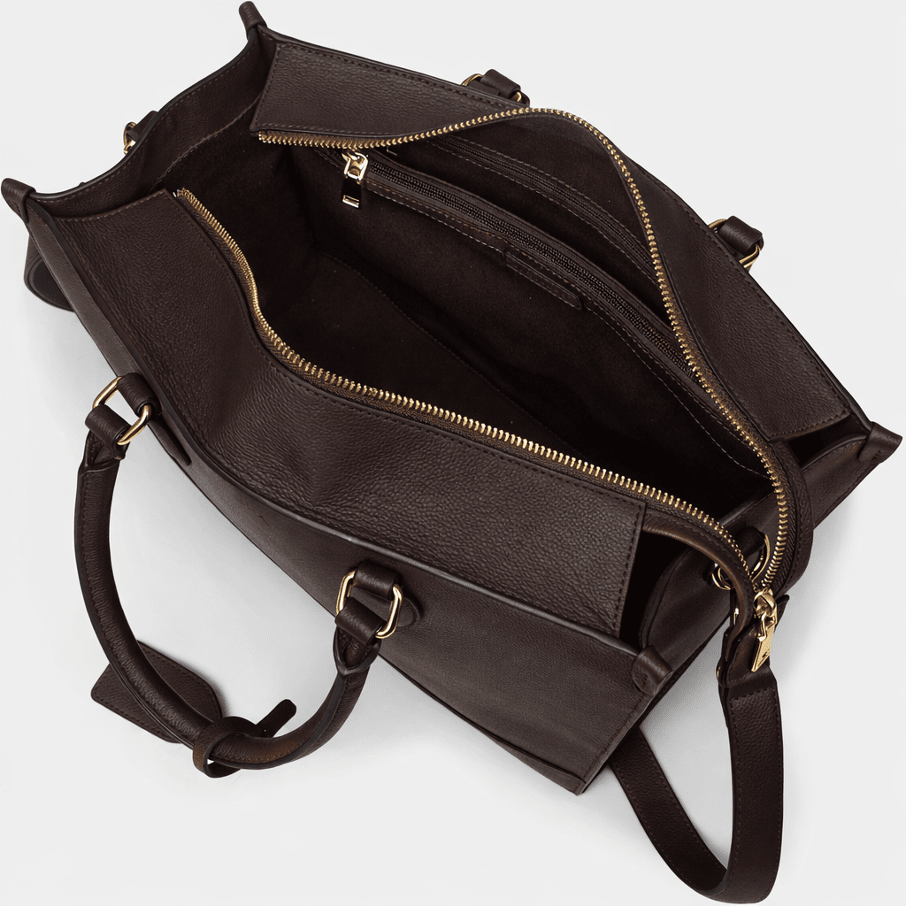 Luxe Leather Belgrave Work Bag - Dark Brown *PRE - ORDER* - JLR London