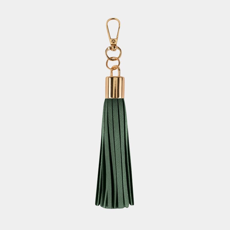 Luxe Emerald Tassel Keyring - JLR London
