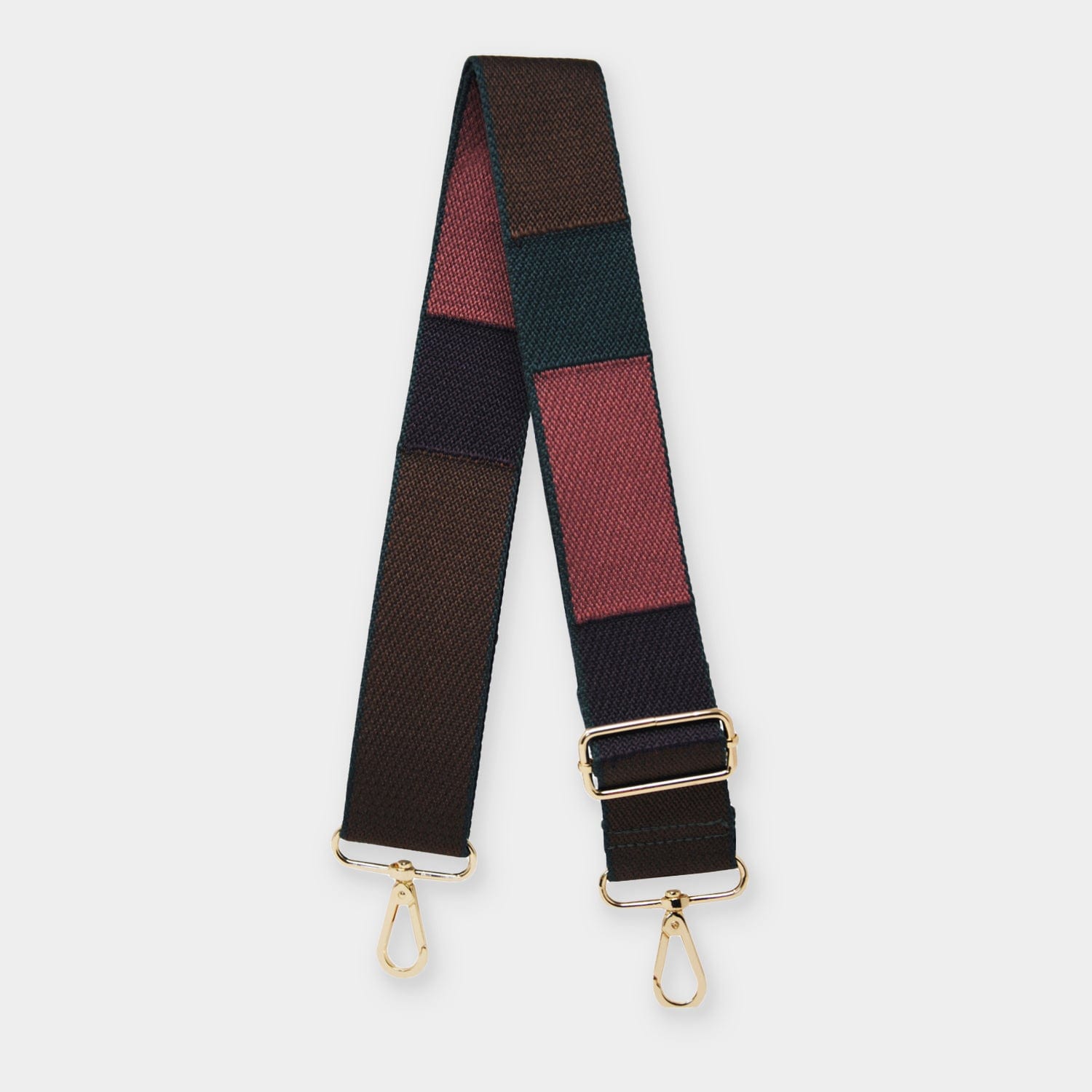 Luxe Dark Green Block Bag Strap - JLR London