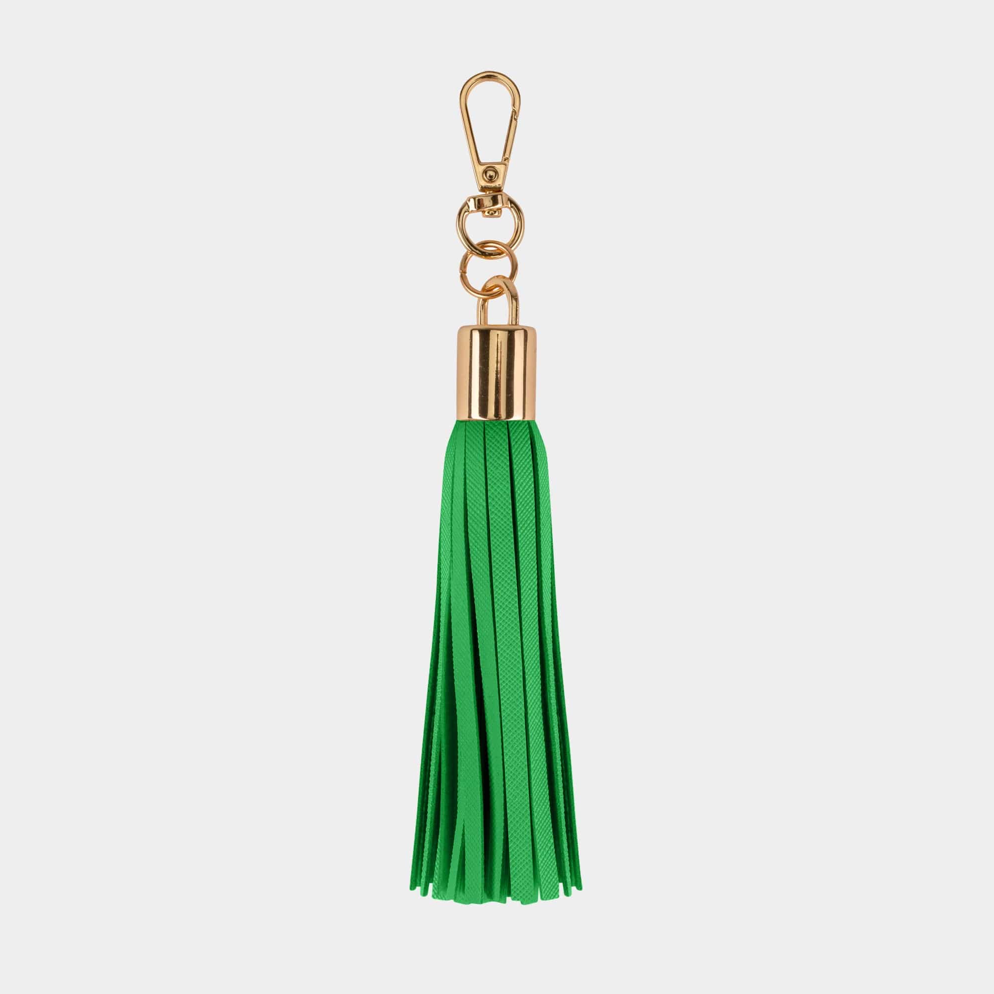Luxe Green Tassel Keyring - JLR London