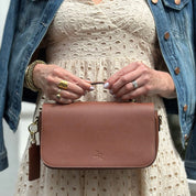 Cambridge Luxe Leather Top Handle Bag - Tan - JLR London