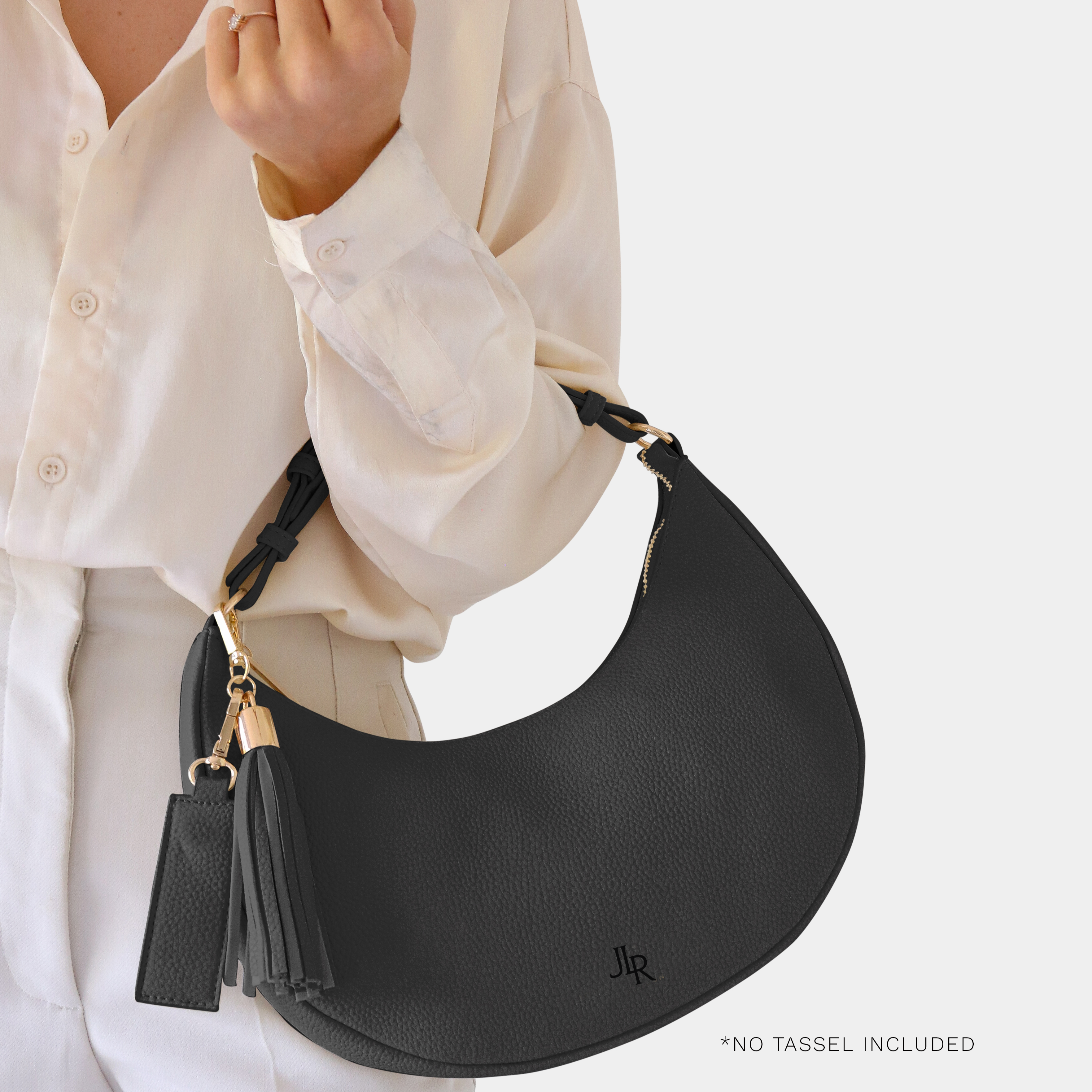 Black Rudy Midi Half Moon Bag