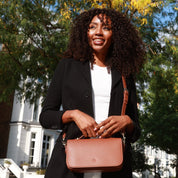 Cambridge Luxe Leather Top Handle Bag - Tan - JLR London