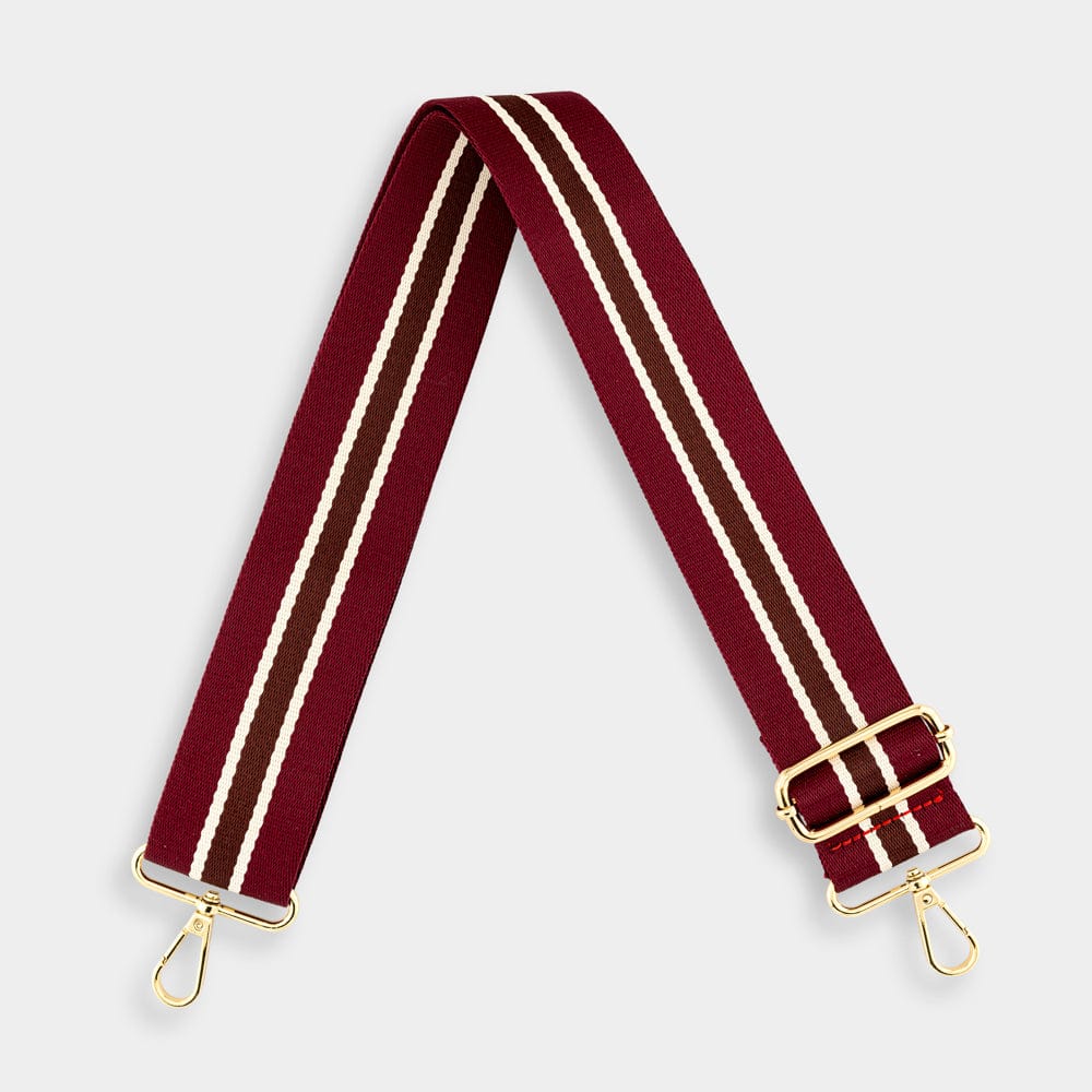 Monty Burgundy Stripe Strap - JLR London
