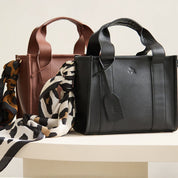 Mini Taylor Luxe Leather Tote Bag - Tan - JLR London