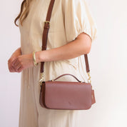 Cambridge Luxe Leather Top Handle Bag - Tan - JLR London