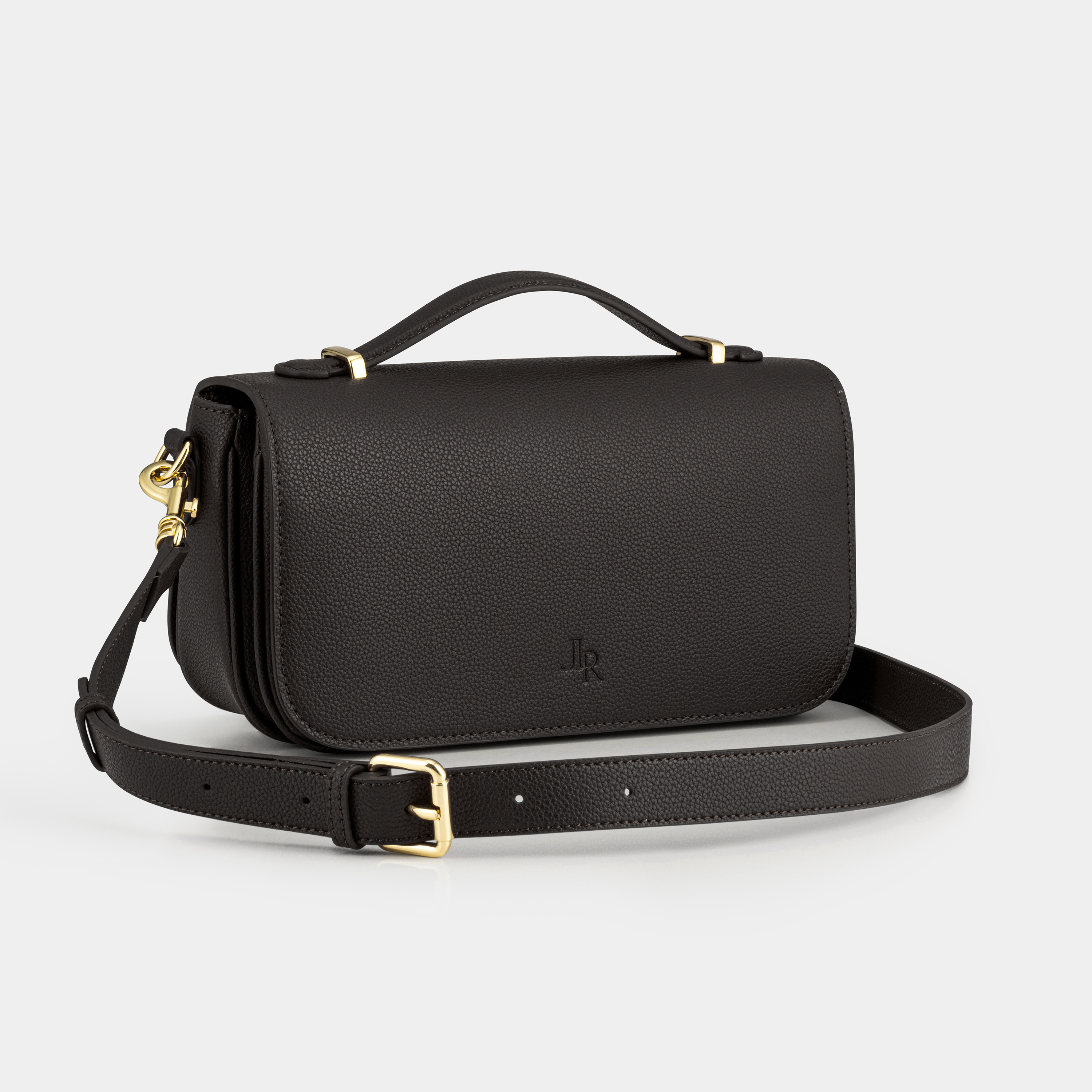 Cambridge luxe leather top handle bag - Black