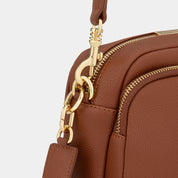 Chelsea Maxi Crossbody Luxe Leather Bag - Tan - JLR London