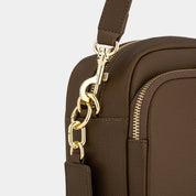 Chelsea Midi Crossbody Luxe Leather Bag - Chocolate Brown - JLR London