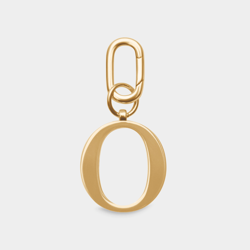 O - Gold Metal Letter Keyring - JLR London