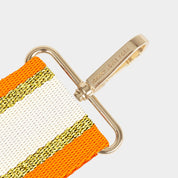 Luxe Orange Georgie Stripe Bag Strap - JLR London