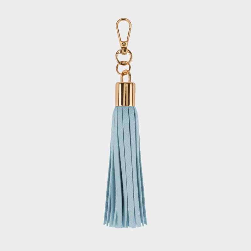 Luxe Powder Blue Tassel Keyring - JLR London