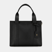 Maxi Taylor Luxe Leather Tote Bag - Black - JLR London