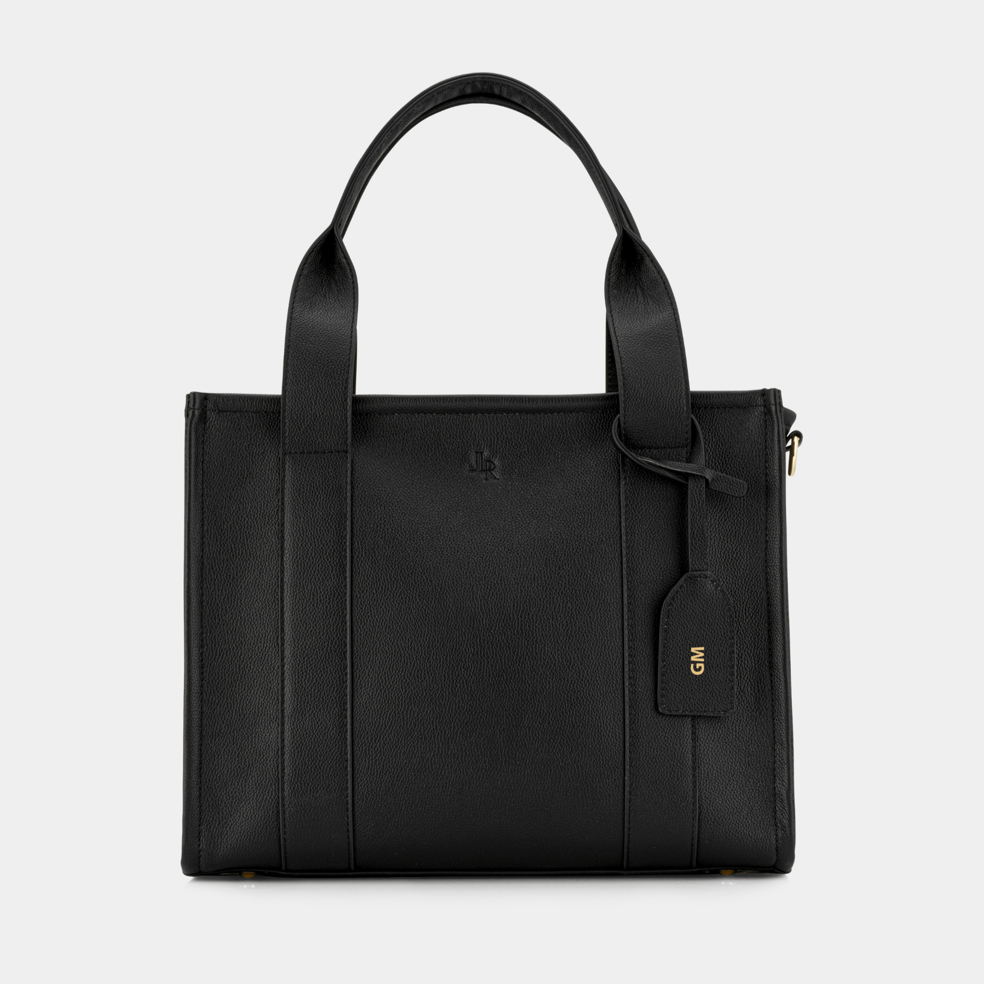 Maxi Taylor Luxe Leather Tote Bag - Black - JLR London
