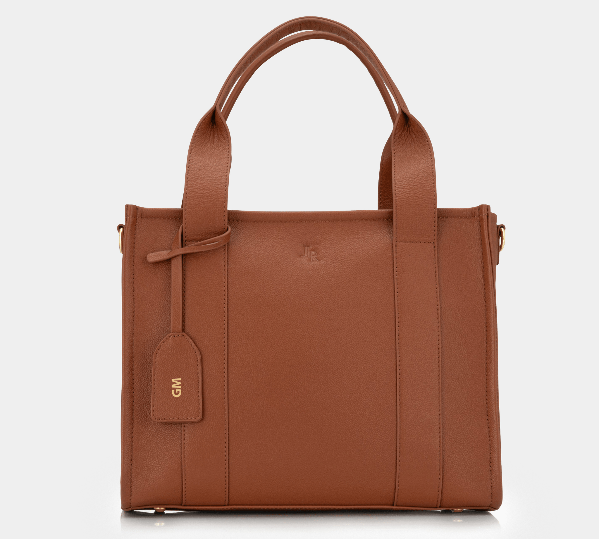 Maxi Taylor Luxe Leather Tote Bag - Tan - JLR London