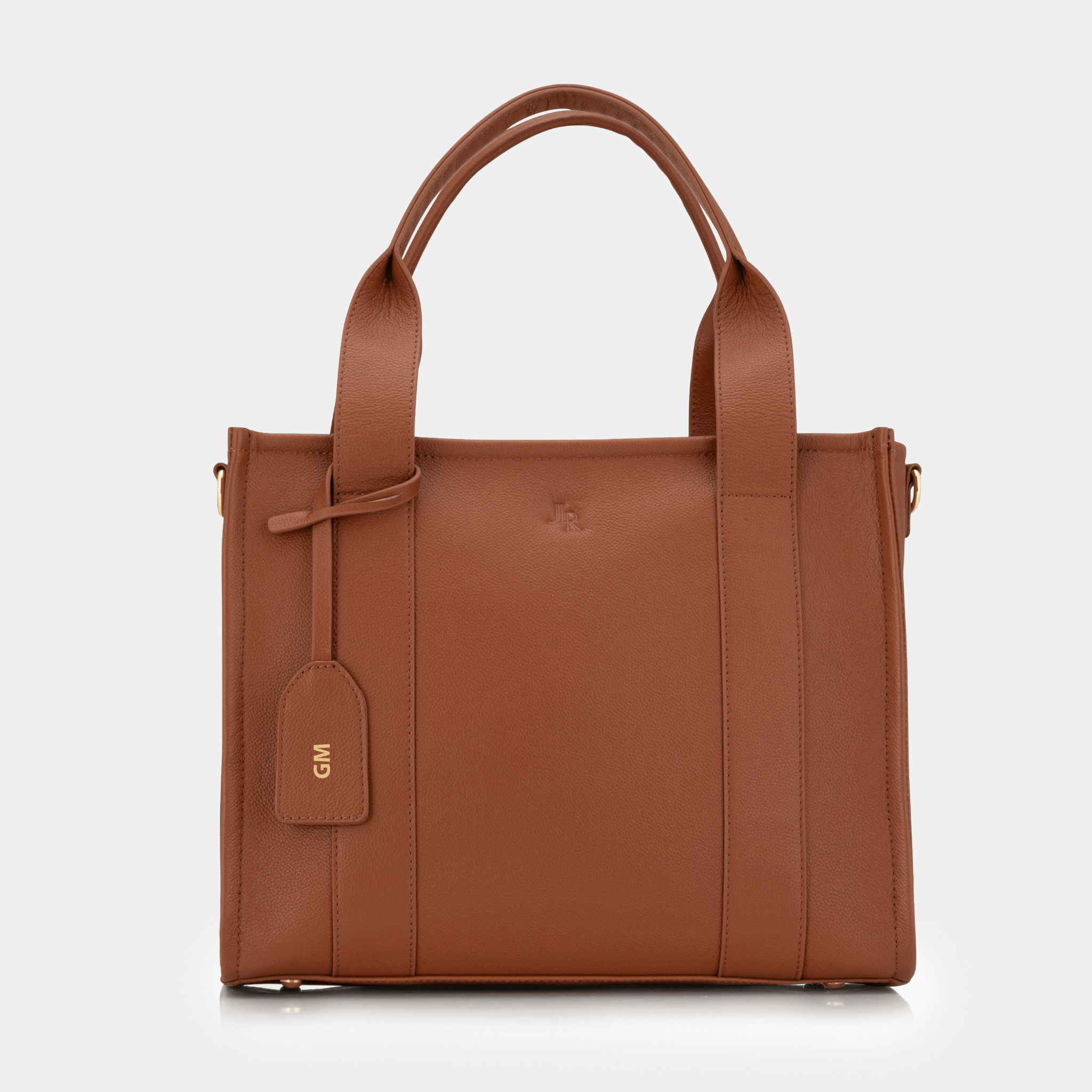 Maxi Taylor Luxe Leather Tote Bag - Tan - JLR London