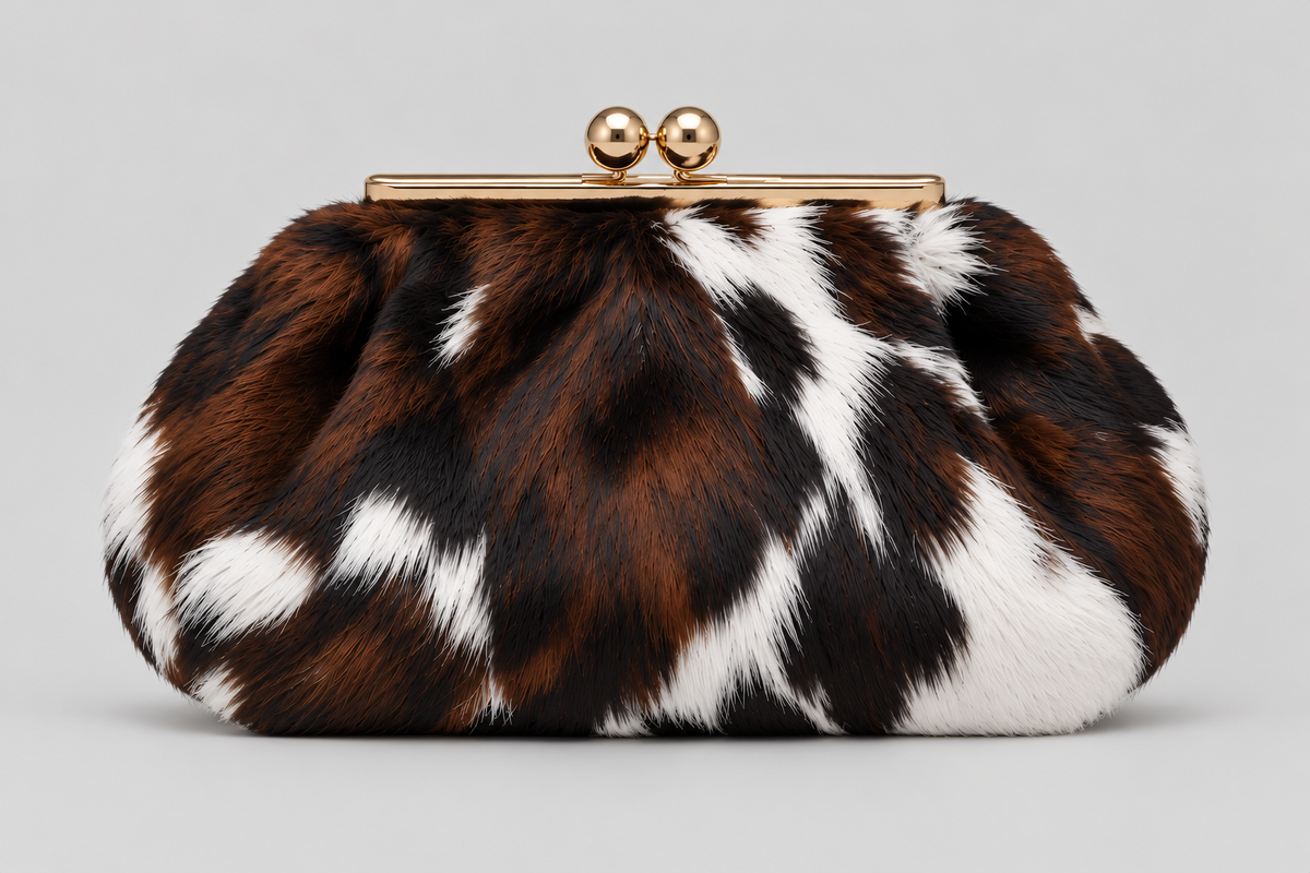 The Gigi Clutch - White Pony leather