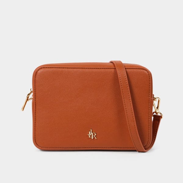 Tan Boston premium leather Crossbody Bag - Johnny Loves Rosie - JLR London