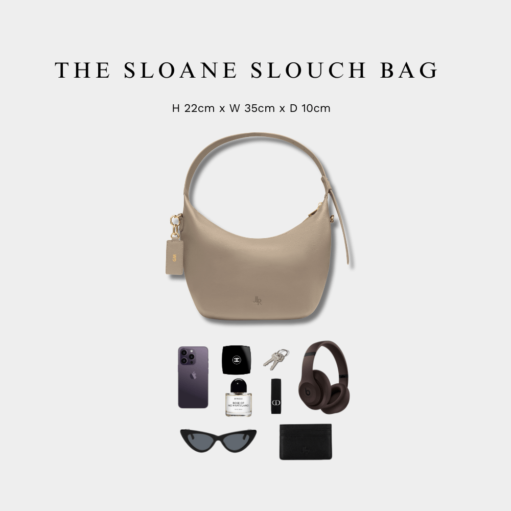 Sloane City Luxe Leather Bag - Taupe - JLR London