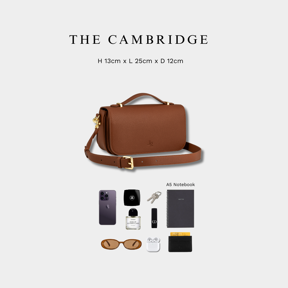 Cambridge luxe leather top handle bag - Tan