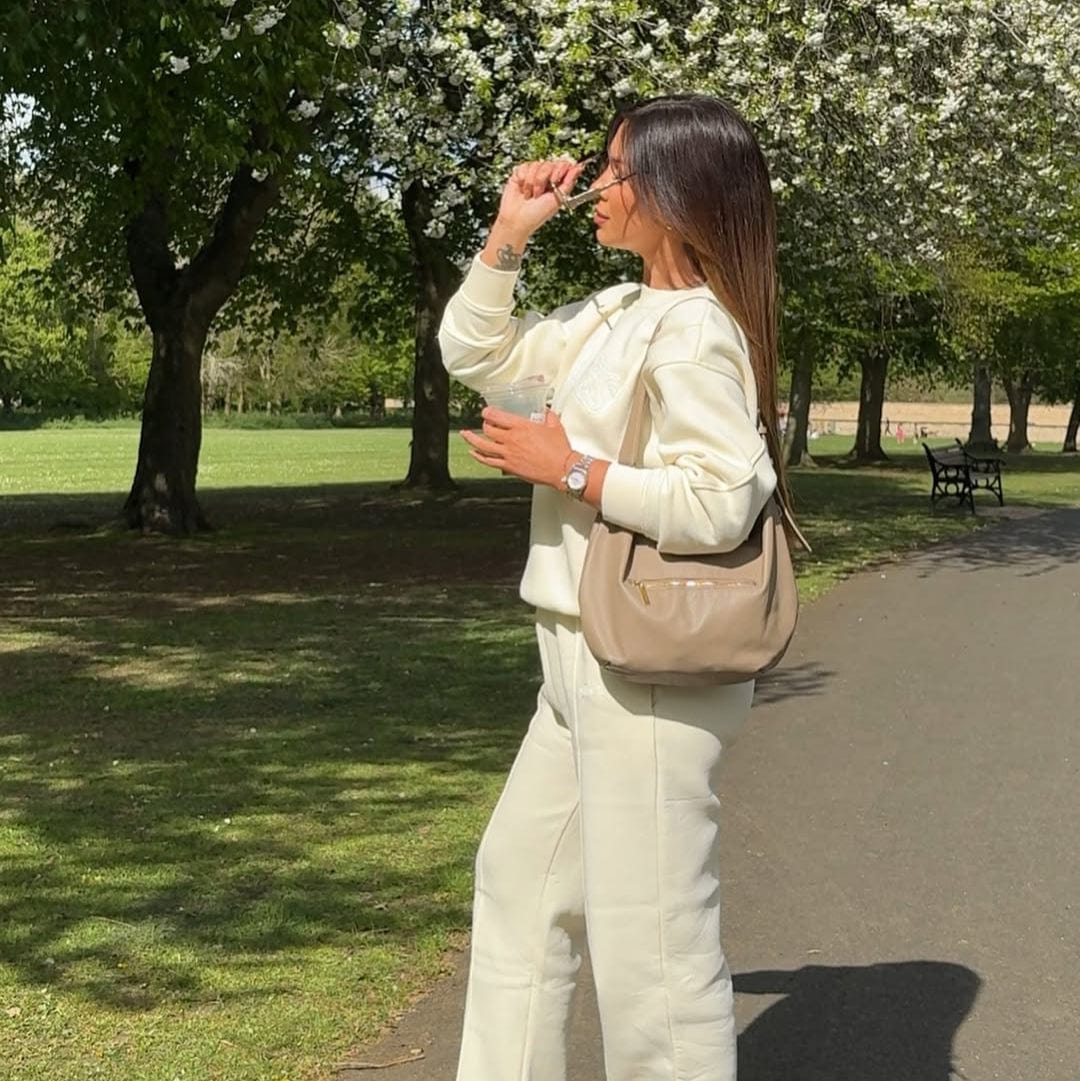 Sloane City Luxe Leather Bag - Taupe - JLR London