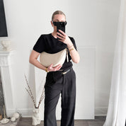 Islington Sling bag luxe leather - Ecru - JLR London